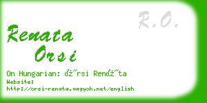 renata orsi business card
